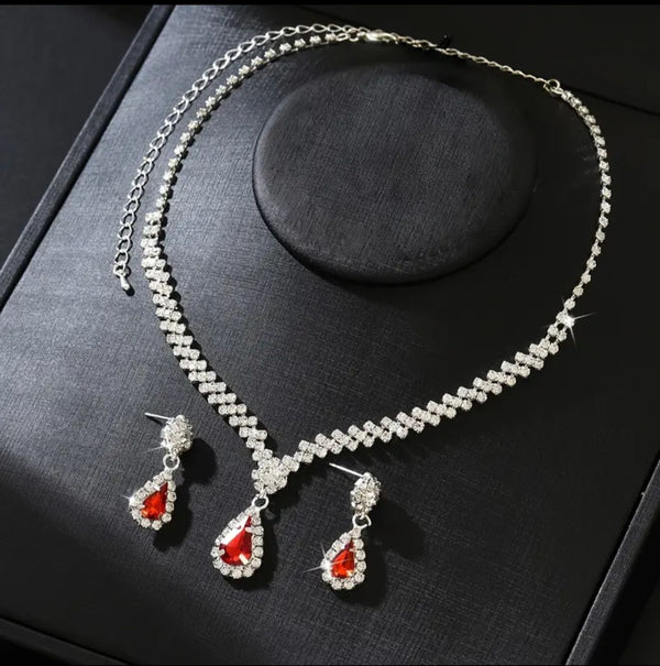 Zircon Stone Piece Set and Earings
