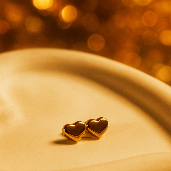 Golden Heart Studs