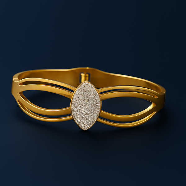 Elegant Oval Bangle Bracelet