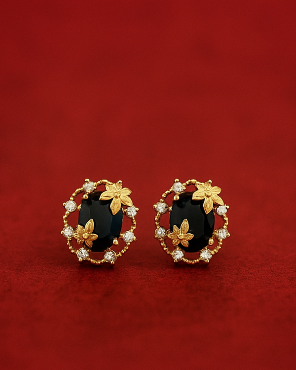 ✨ Elegant Floral Frame Zircon Studs with Multicolor Stones ✨