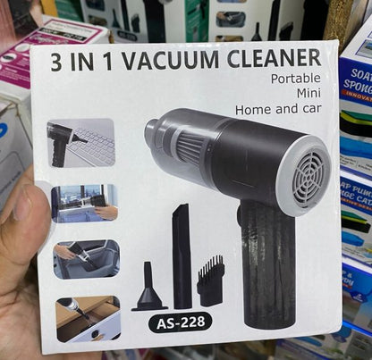 3 In 1 Portable Vacuum Cleaner Wireless Hand-held Cleaning For Car Home