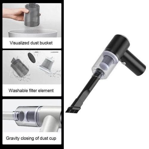 3 In 1 Portable Vacuum Cleaner Wireless Hand-held Cleaning For Car Home