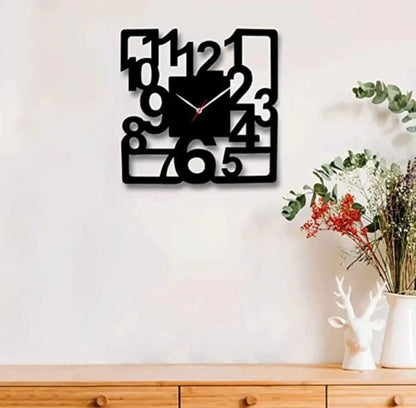 Beautiful Square Design MDF Wood Wall Clock