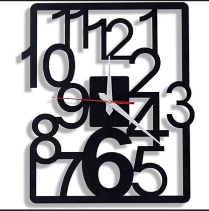 Beautiful Square Design MDF Wood Wall Clock