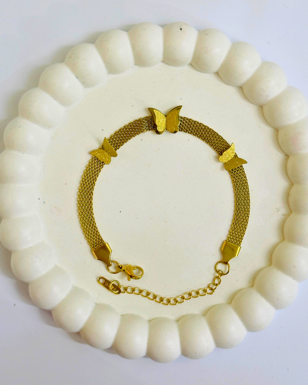 🦋&nbsp;Stainless Steel Butterfly Mesh Chain Bracelet