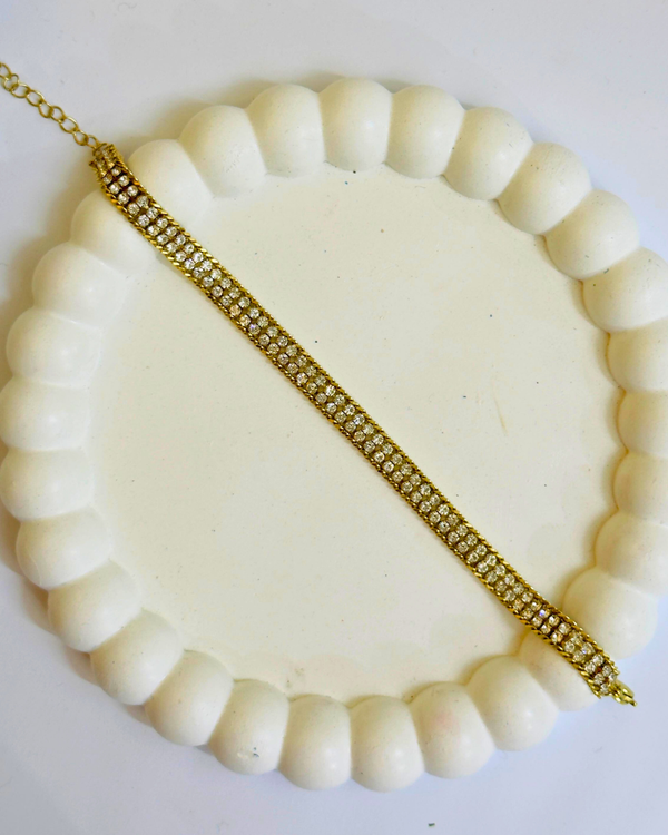 Gold Luster Zircon Studded Bracelet