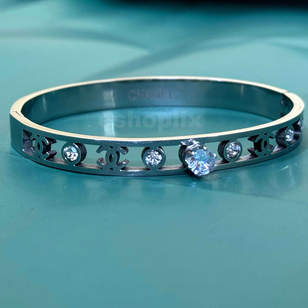 Chanel-Inspired Silver Cuff
