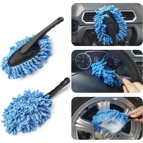 Car Wash Microfiber Cleaning Brush Cleaning Dusts Mop Bristles Strong Water Absorption (random Colors)