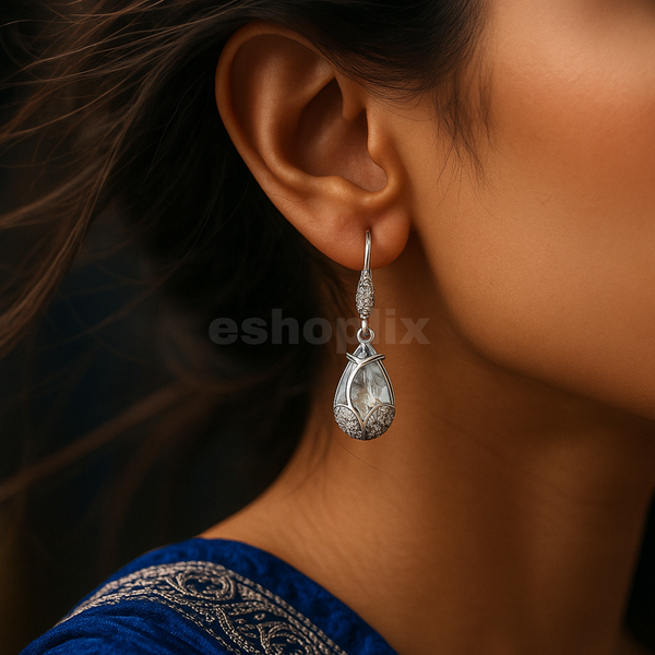 Crystal Pear Drop Earrings