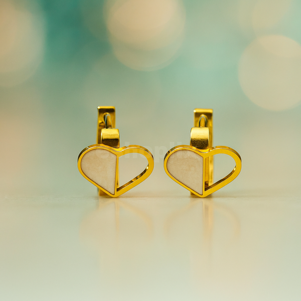 Heart-Shaped Stainless Steel Earrings for Women