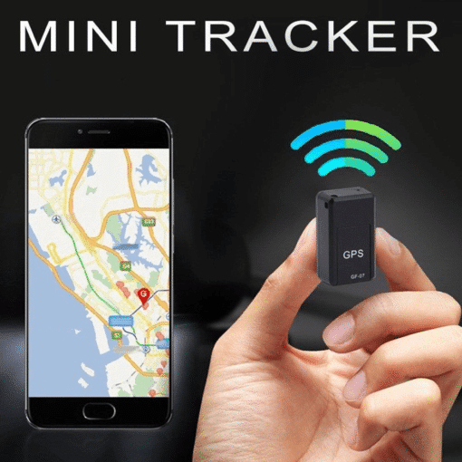 Mini GPS Tracker with magnetic attachment for kids, elderly, and vehicles.