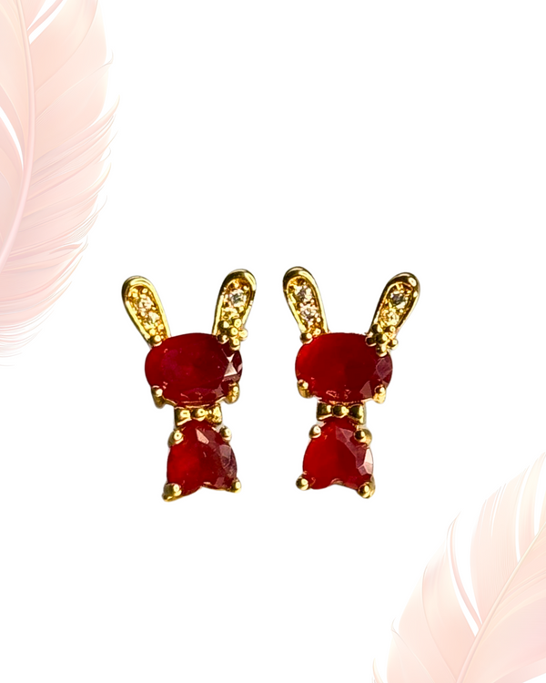 Whimsical Bunny Luxe Studs – Gold &amp; Silver Collection (12 Shades)