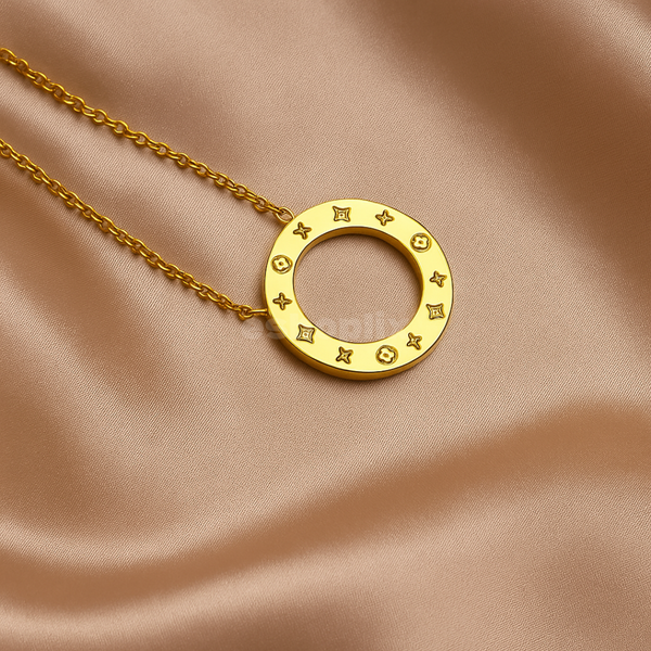 Round Clover Pendant | Gold