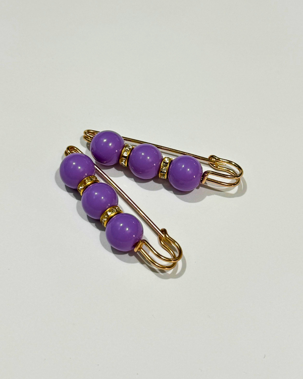 Plain Bead Brooch Pins – Pair for Dresses &amp; Hijabs